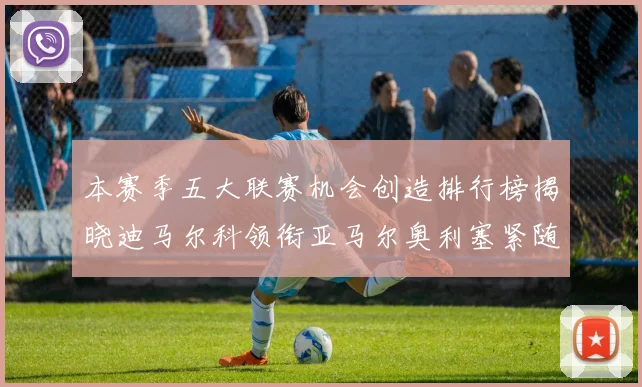 本赛季五大联赛机会创造排行榜揭晓迪马尔科领衔亚马尔奥利塞紧随其后